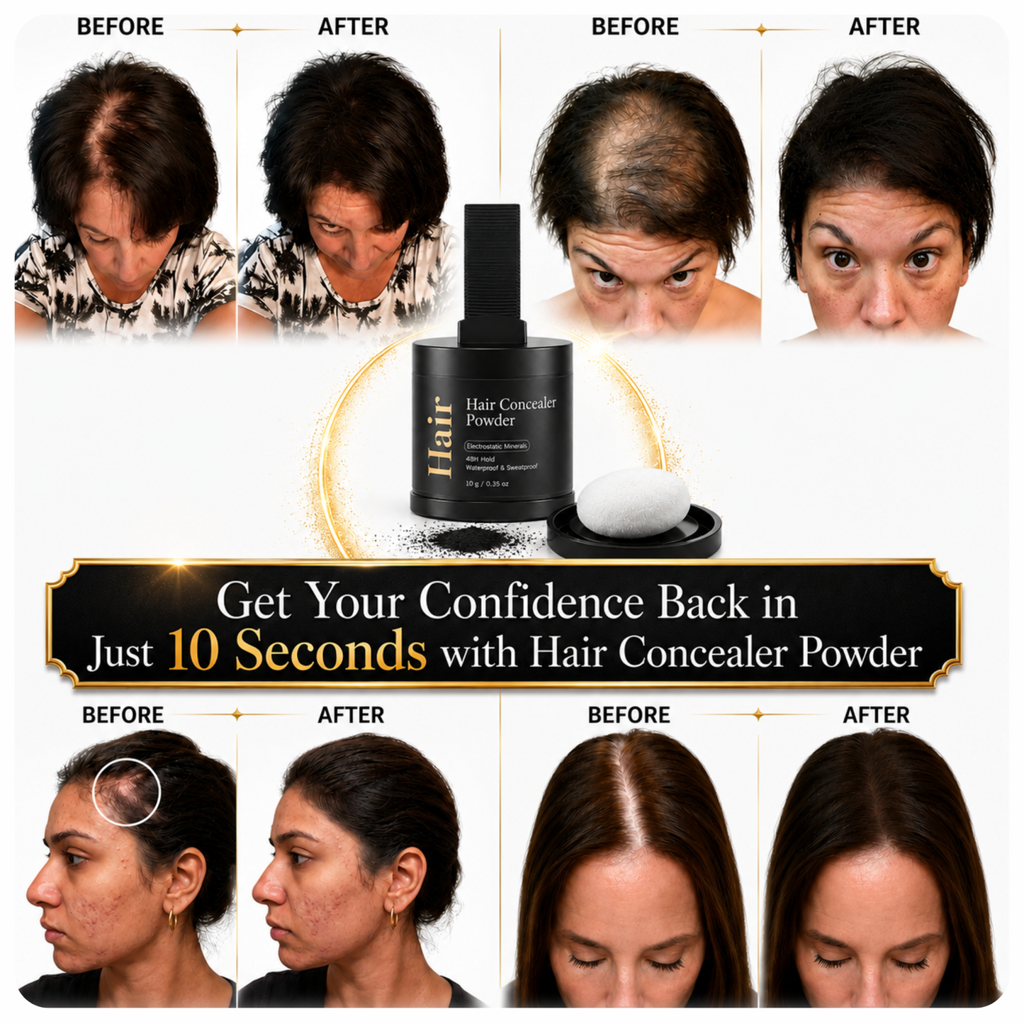 HairAura™ Hair Concealer Powder